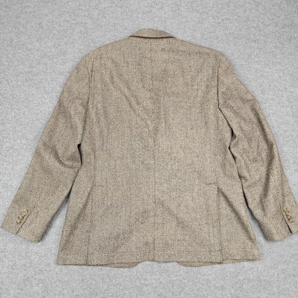 Kroon Blazer Mens 42R Brown Wool Check Tweed Sport Coat Jacket Lined Casual - Picture 7 of 12